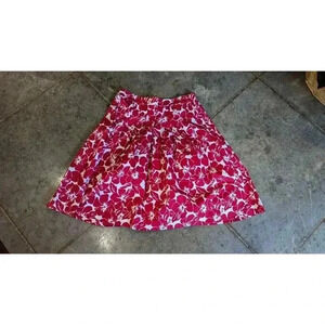 Women's red & white floral print skirt by Talbot's new w/ tags, size 10